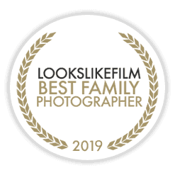 2019 Award that reads "Best family Photographer" from Looks like Film